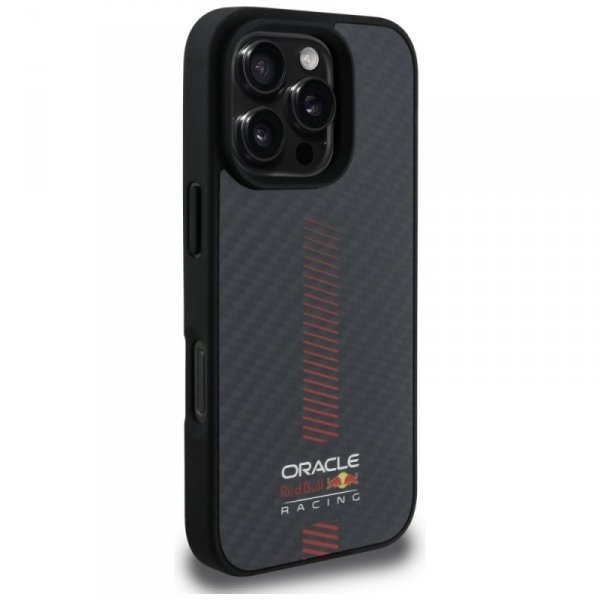 Red Bull RBHMP16L24CFGSMK iPhone 16 Pro  6.3&quot; hardcase czarny/black Carbon Fiber Power Bar MagSafe