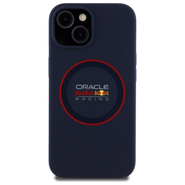 Red Bull RBHMP15S24SIILVR iPhone 15 6.1&quot; hardcase granatowy/navy Silicone Red Ring MagSafe