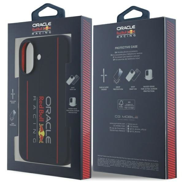 Red Bull RBHMP16S24SIOLRV iPhone 16 6.1&quot; hardcase granatowy/navy Silicone Vertical Logo MagSafe