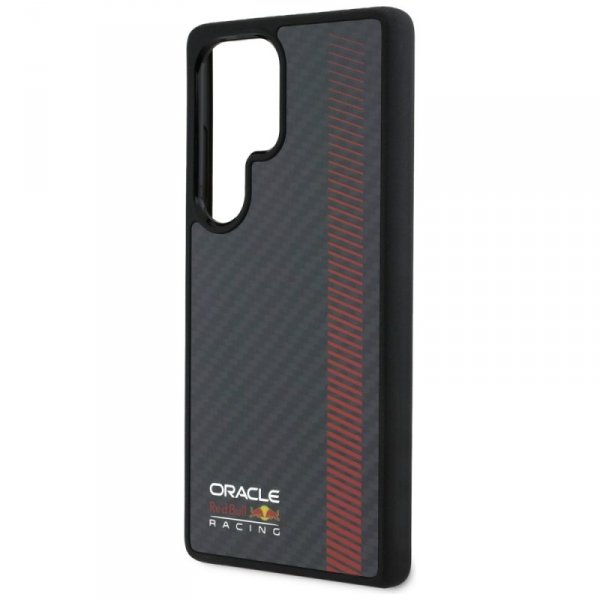 Etui Red Bull Real Carbon Fiber Powerbar MagSafe do Samsung Galaxy S25 Ultra czarny