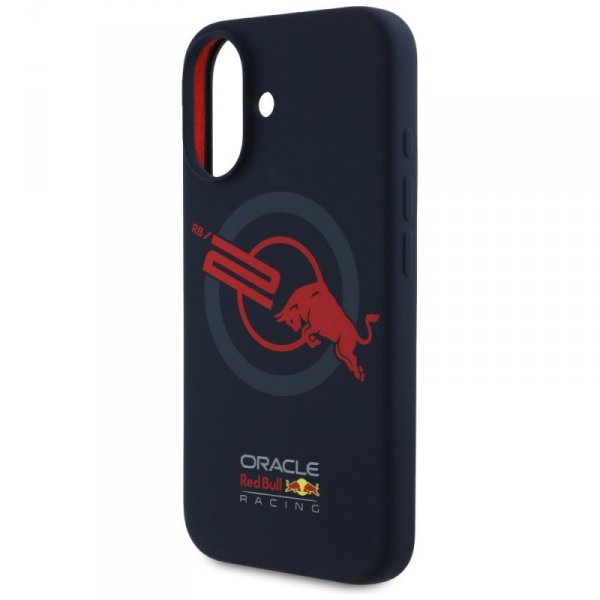 Etui Red Bull HC Silicone ORBR20 Logo    Red Lining do iPhone 16 MagSafe granatowy