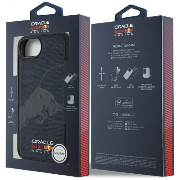 Etui Red Bull Meshed Debossed Bull       MagSafe do iPhone 16e granatowy