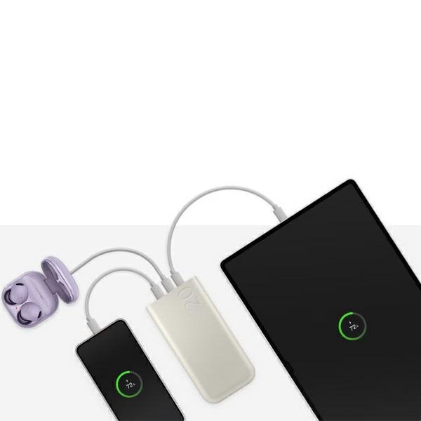 Powerbank Samsung EB-P4520XU 20000 mAh45W 3xUSB-C beżowy/beige