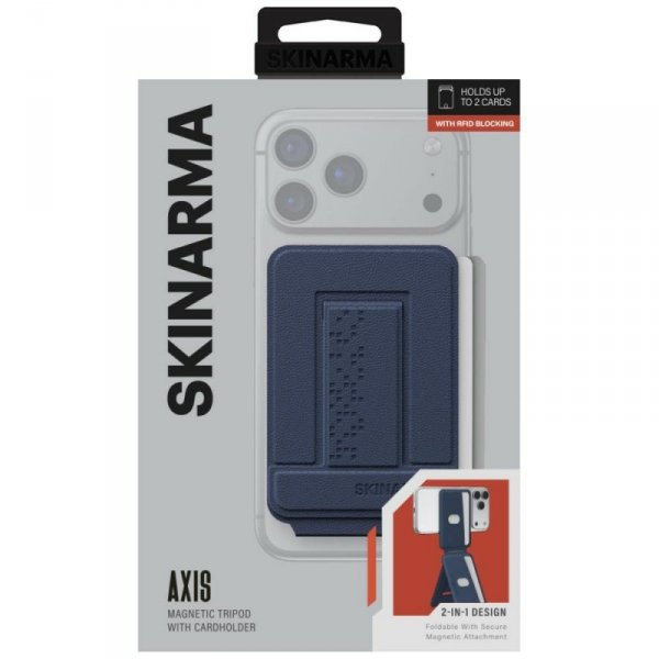 Portfel Skinarma Axis magnetyczny        składany tripod granatowy