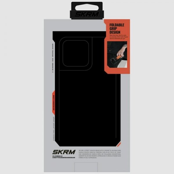 Etui Skinarma Haxa do iPhone 17 Pro Max  Magnetic Charging + Grip Stand niebieski
