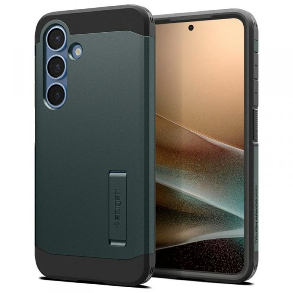 Etui Spigen Tough Armor MagSafe do       Samsung Galaxy S25+ zielony