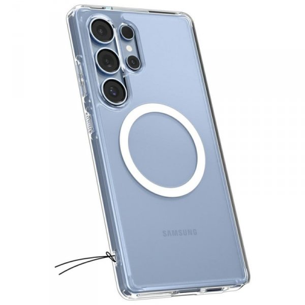 Etui Spigen Ultra Hybrid Mag MagSafe do  Samsung Galaxy S25 Ultra biały/clear white