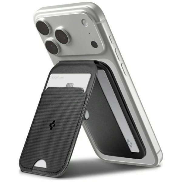 Magnetyczny portfel Spigen S314-2 Slim   Fold Tripod MagSafe czarny