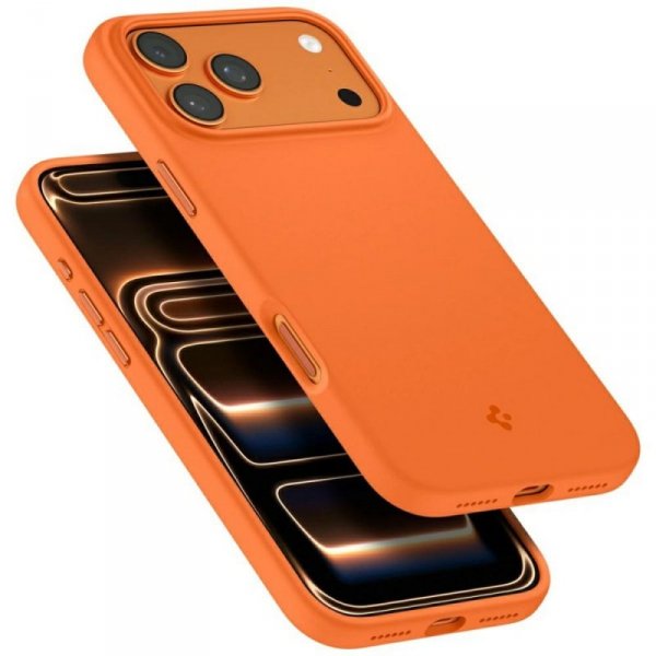 Etui Spigen Silicone Fit MAG MagSafe do  iPhone 17 Pro Max pomarańczowy