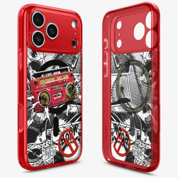 Etui Spigen C11 Series Blast Edition     MagFit do Apple iPhone 17 Pro Max czerwone