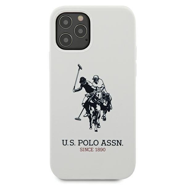US Polo USHCP12MSLHRWH iPhone 12/12 Pro6,1&quot; biały/white Silicone Collection