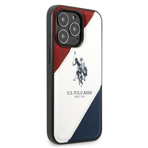 US Polo USHCP14LPSO3 iPhone 14 Pro 6,1&quot; biały/white Tricolor Embossed