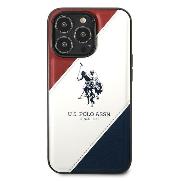 US Polo USHCP14XPSO3 iPhone 14 Pro Max 6,7&quot; biały/white Tricolor Embossed