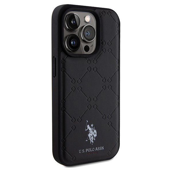 US Polo USHCP15LPYOK iPhone 15 Pro 6.1&quot; czarny/black Yoke Pattern