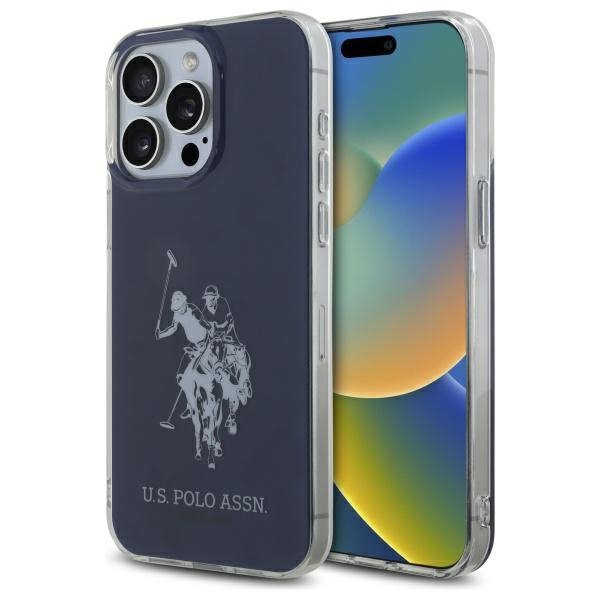 US Polo USHCP15XTPUHRBV iPhone 15 Pro    Max 6,7&quot; niebieski/blue Shiny Big Logo