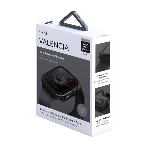 UNIQ etui Valencia Apple Watch Series 4/5/6/SE 40mm. szary/gunmetal grey