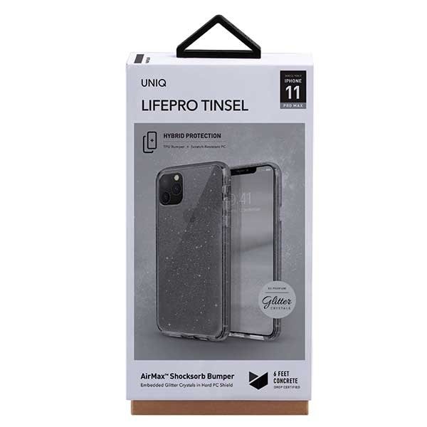 UNIQ etui LifePro Tinsel iPhone 11 Pro Max czarny/vapour smoke
