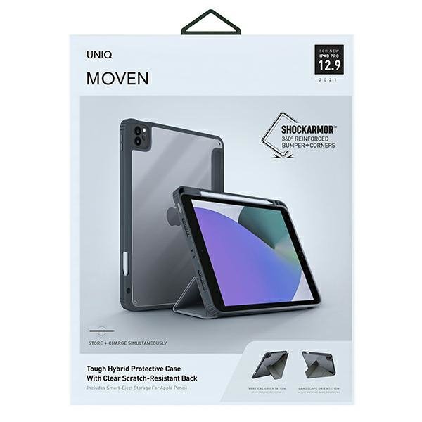 UNIQ etui Moven iPad Pro 12,9&quot; (2021) Antimicrobial szary/charcoal grey