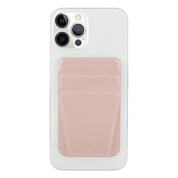 UNIQ Lyft magnetyczny stojak na telefonsnap-on stand and card holder różowy/pink