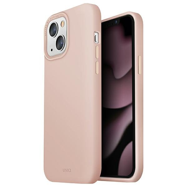 UNIQ etui Lino Hue iPhone 13 / 14 / 15 6,1&quot; różowy/blush pink MagSafe