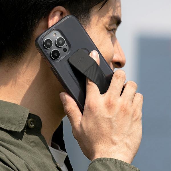 UNIQ etui Heldro Mount iPhone 14 / 15 /13 6,1&quot; czarny/vapour smoke