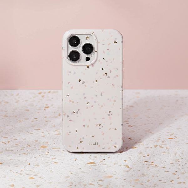 UNIQ etui Coehl Terrazzo iPhone 14 ProMax 6,7&quot; piaskowy/sandstone