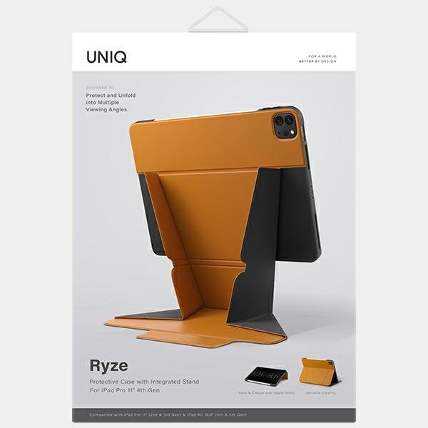 UNIQ etui Ryze iPad Pro 11&quot; (2020-2022)  / Air 10.9&quot; (2020-2022) musztardowy/mustard