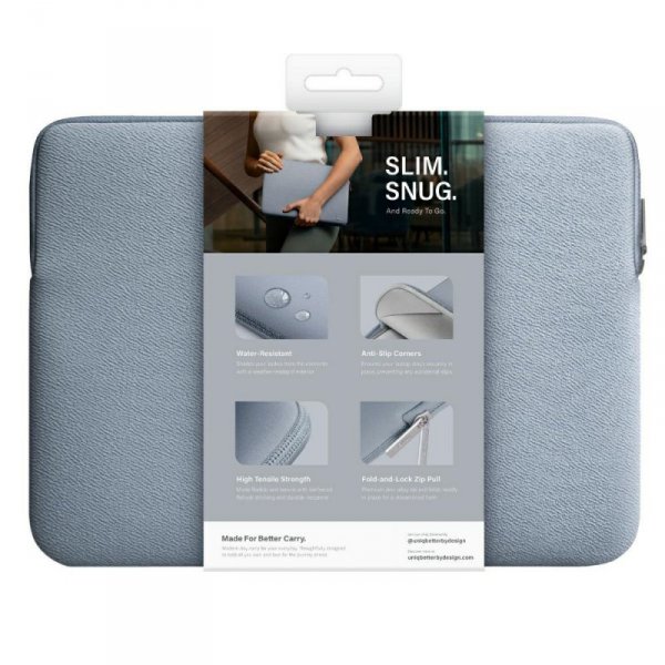 UNIQ torba Cyprus laptop Sleeve 14&quot;      niebieski/cloud blue water-resistant neoprene