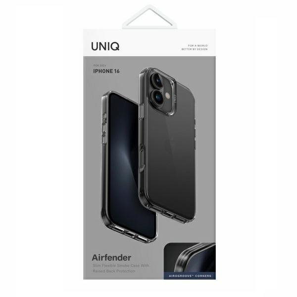 UNIQ etui Air Fender iPhone 16 6.1&quot;szary/smoked