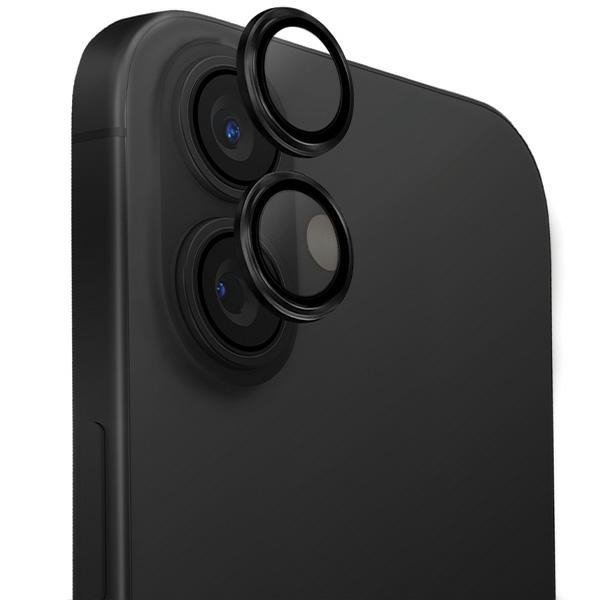 UNIQ Optix Aluminium Camera LensProtector iPhone 16 6.1&quot; / 16 Plus 6.7&quot; midnight black szkło na obiektyw aparatu z apl