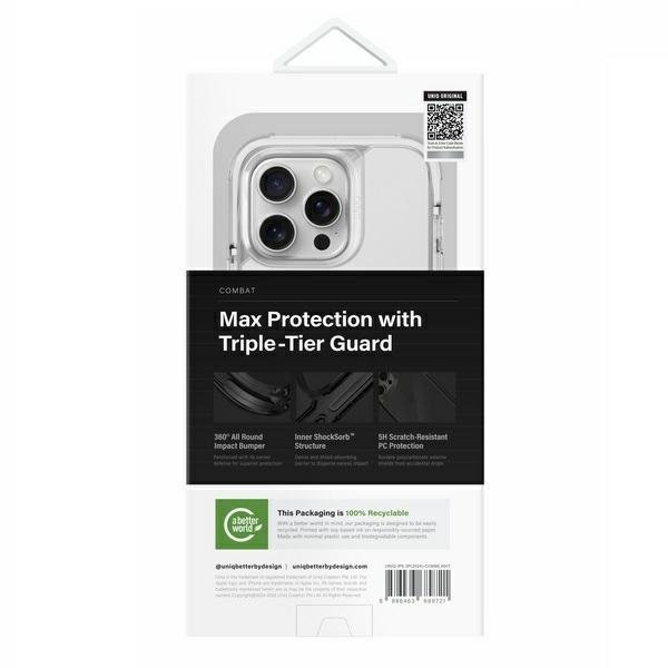 UNIQ etui Combat Luminous iPhone 16 Pro6.3&quot; Magclick Charging biały/white
