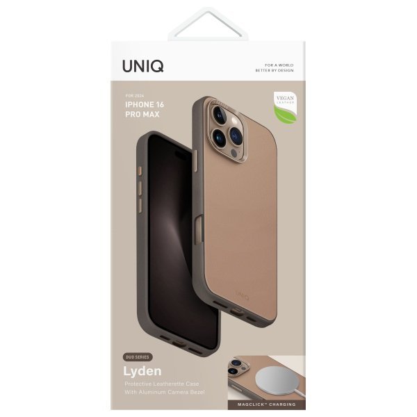 UNIQ etui Lyden DS iPhone 16 Pro Max 6.9&quot; Magclick Charging brązowo-szary/brown-flint grey