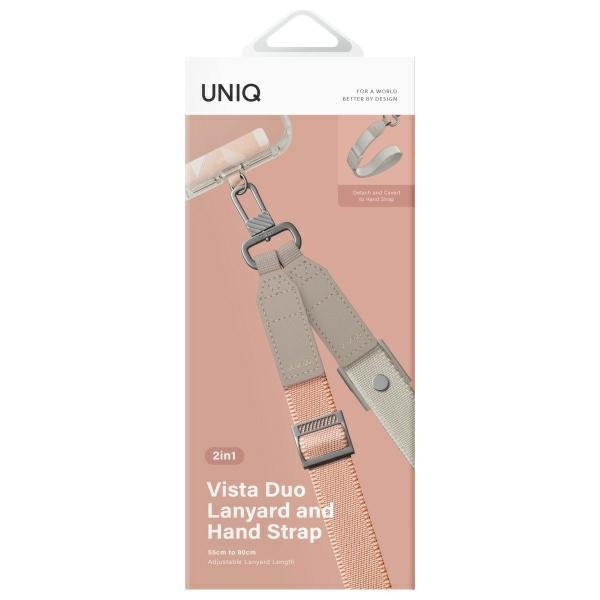 UNIQ Vista uniwersalna smycz do telefonu 2w1 brzoskwiniowo-beżowy/peach beige