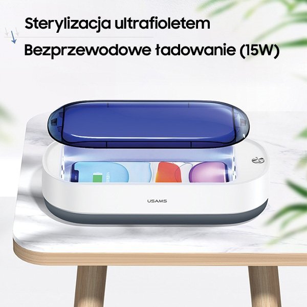 USAMS Sterylizator UV-C  ład. indukcyjna15W biały/white ZB151XDH01 (US-ZB151)