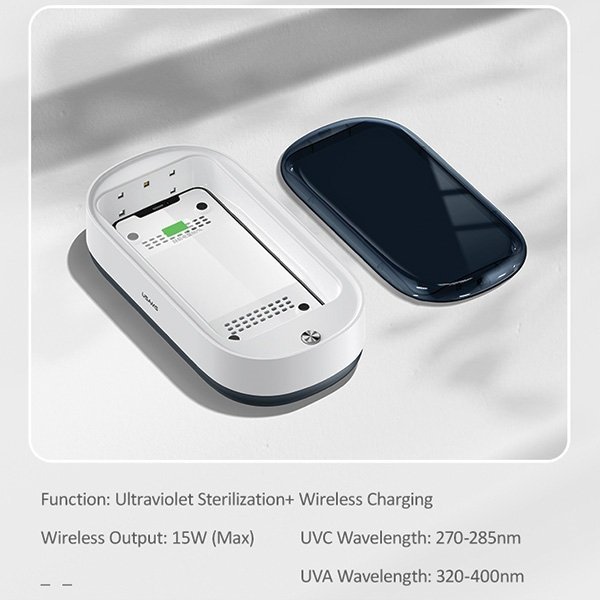 USAMS Sterylizator UV-C  ład. indukcyjna15W biały/white ZB151XDH01 (US-ZB151)