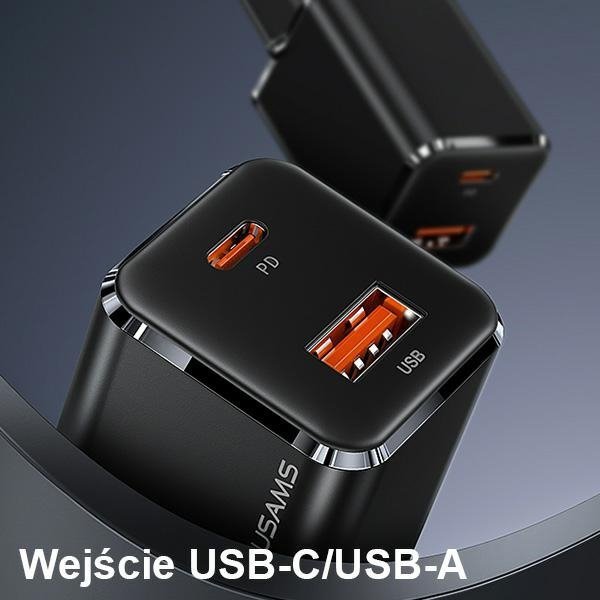 USAMS Ład. siec. 1xUSB-C+1xUSB T43 33W(only head) PD3.0 +QC3.0 Fast Charging biały/white CC144TC02 (US-CC144)