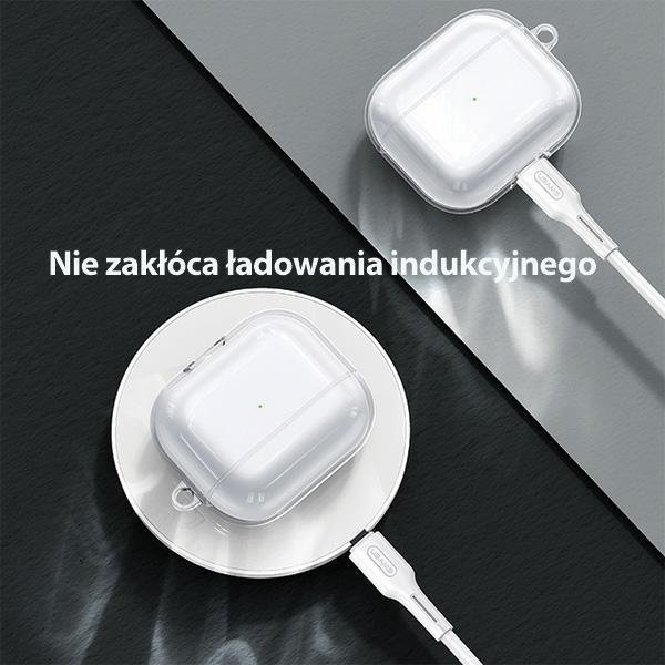 USAMS Etui ochronne do AirPods 3przezroczysty czarny/tranparent black BH740AP02 (US-BH740)