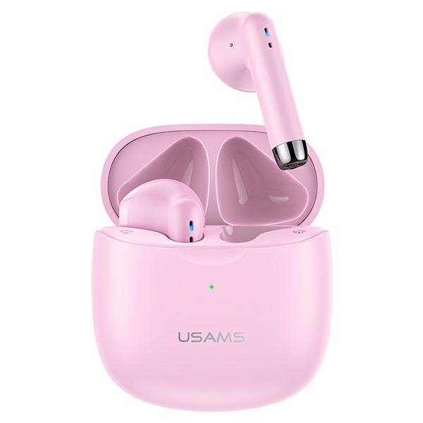 USAMS Słuchawki Bluetooth 5.0 TWS IAseries bezprzewodowe różowy/pink BHUIA04 (US-IA04)