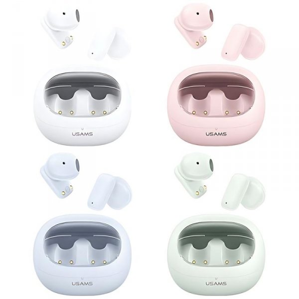 USAMS Słuchawki Bluetooth 5.3 TWSTD Series bezprzewodowe biały/white BHUTD01 (TD22)