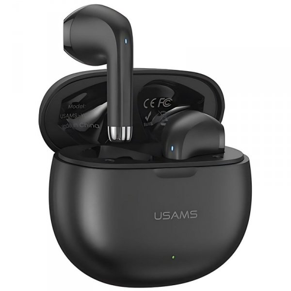USAMS Słuchawki Bluetooth 5.3 TWSRhymbo Series bezprzewodowe czarny/black BHUYO01 (US-YO17)