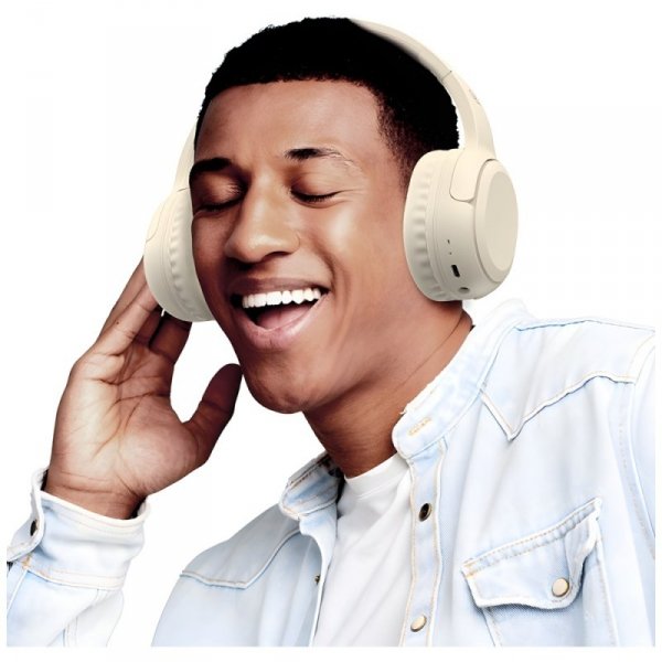 USAMS Słuchawki Bluetooth 5.3 nauszneYun Series beżowy/beige TDLYEJYX02 (USAMS-YG23)