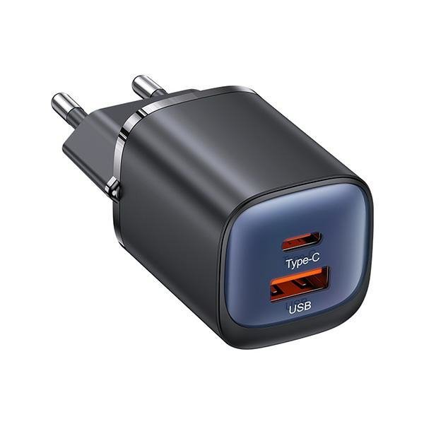 USAMS Ład. siec. CC254 30W GaNUSB-C/USB-A Fast Charging HC Series czarny/black CC254TC01