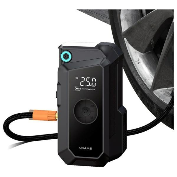 USAMS Jumpstarter Powerbank 8000mAh +    wbudowana latarka czarny/black ZB287