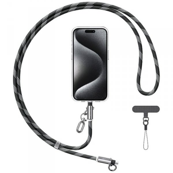 Smycz do telefonu z kablem do ładowania  Usams SJ746 30W USB-C do Lightning 1.2m czarny