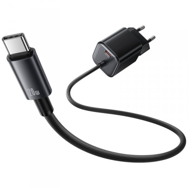 Ładowarka sieciowa USAMS JC Series CC261 20W GaN Mini Fast Charger 2xUSB-C czarny