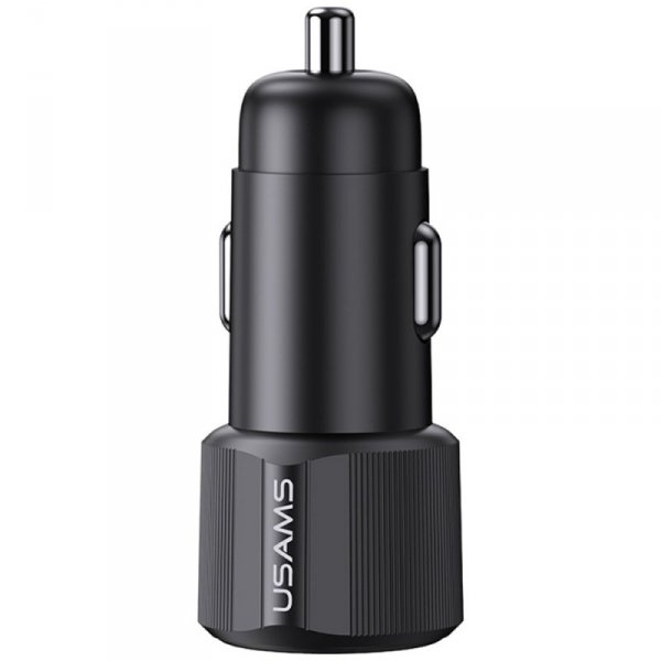 Ładowarka samochodowa USAMS YT Series    CC283 60W 1xUSB-A 1xUSB-C czarny