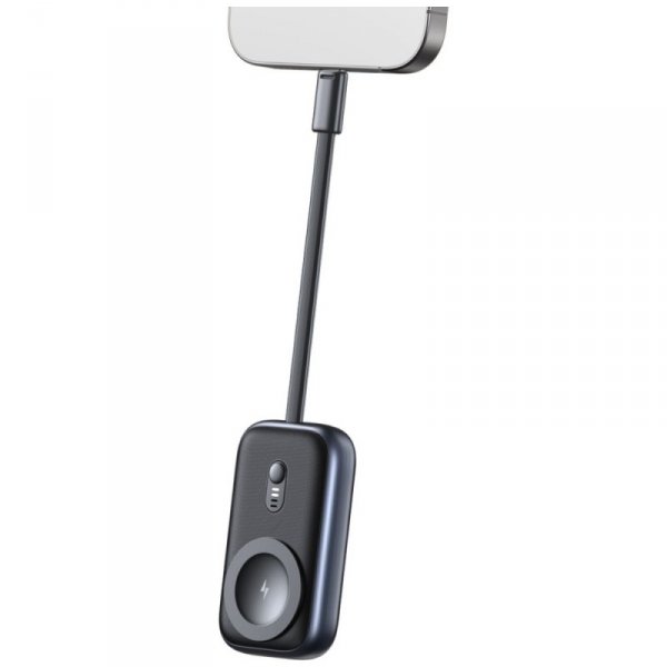 Ładowarka indukcyjna 2w1 Usams CD245 do  Apple Watch z powerbankiem 1200mAh + kabel USB-C tarnish