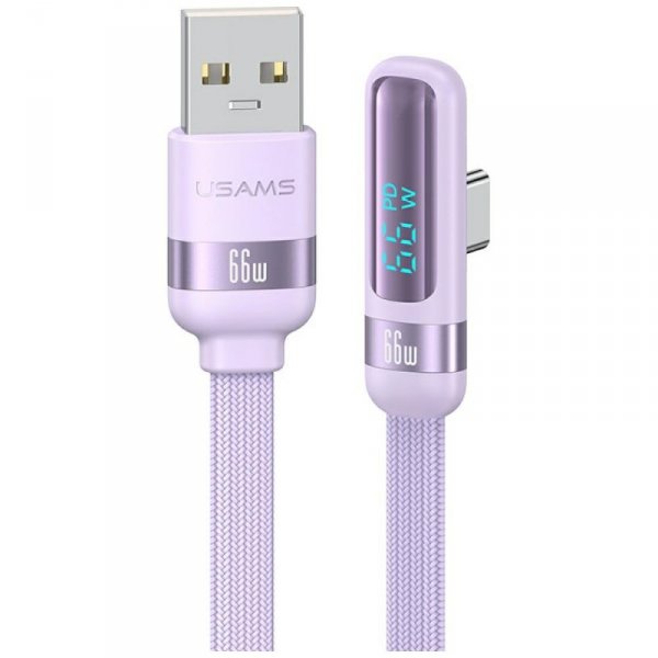 Kabel USAMS US-SJ651 66W USB-A/USB-C     1.2m fioletowy