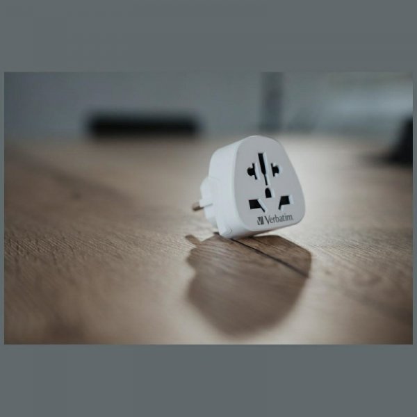 Verbatim Adapter podróżny EU/UK/USWTEU-02 biały/white 49549