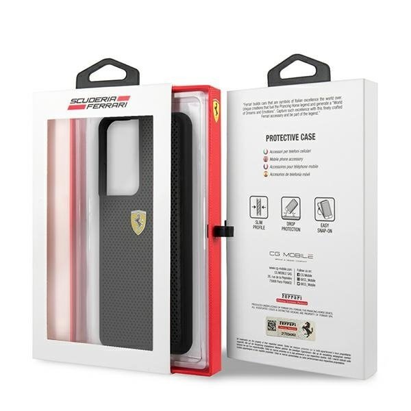 Ferrari FESPEHCS21LBK S21 Ultra G996czarny/black hardcase On Track Perforated